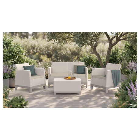 KETER SCANDI FORMA SET - Pebble grey/Soft biege