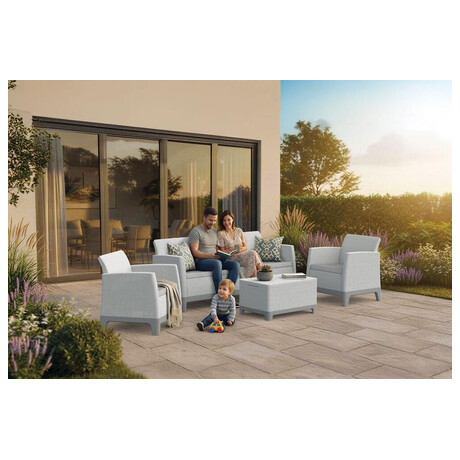 KETER SCANDI FORMA 3 SEATERS SET - Ash grey/Storm grey