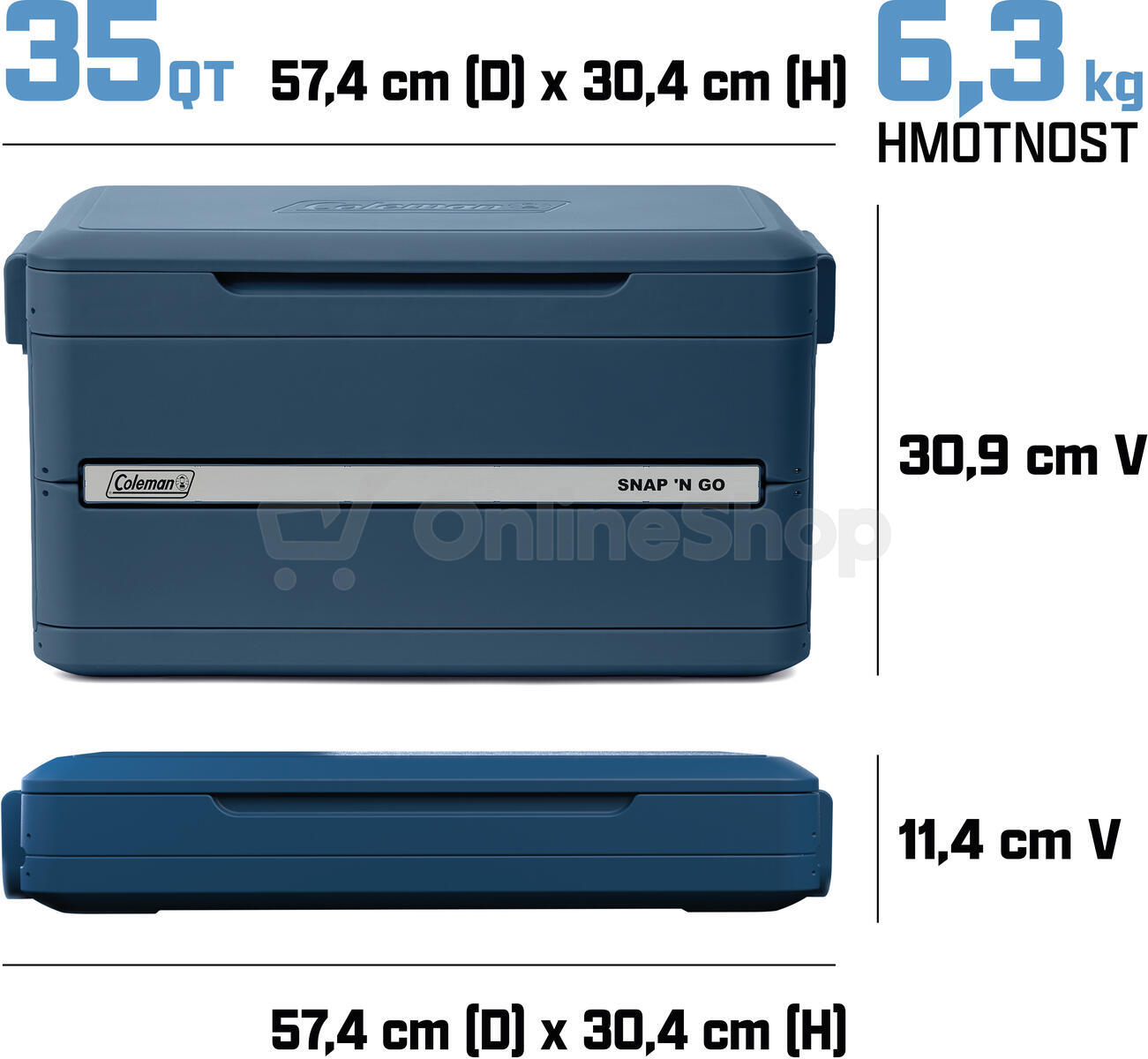 Autochladnička Coleman Snap ’N Go 35QT