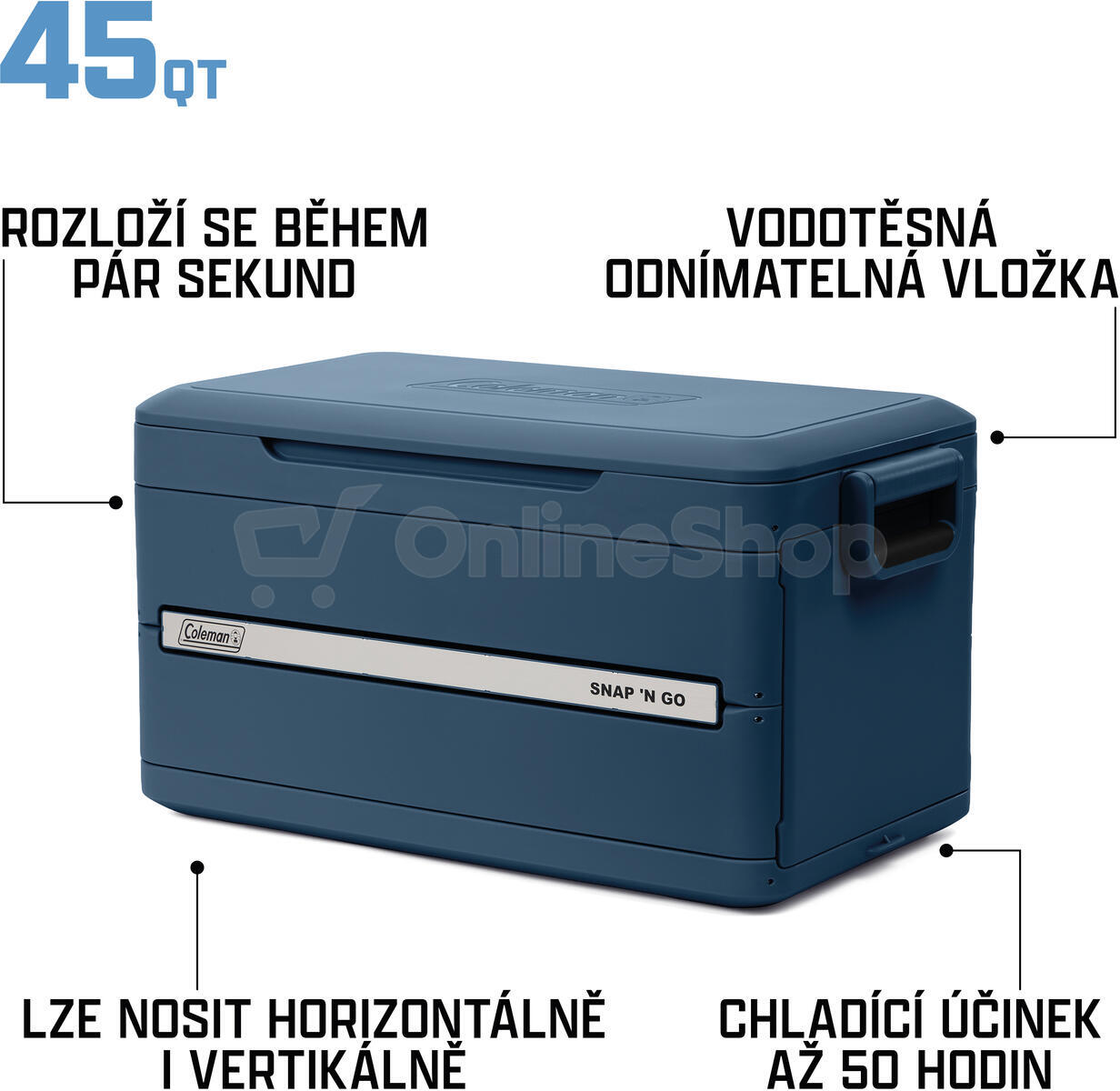 Autochladnička Coleman Snap ’N Go 45QT