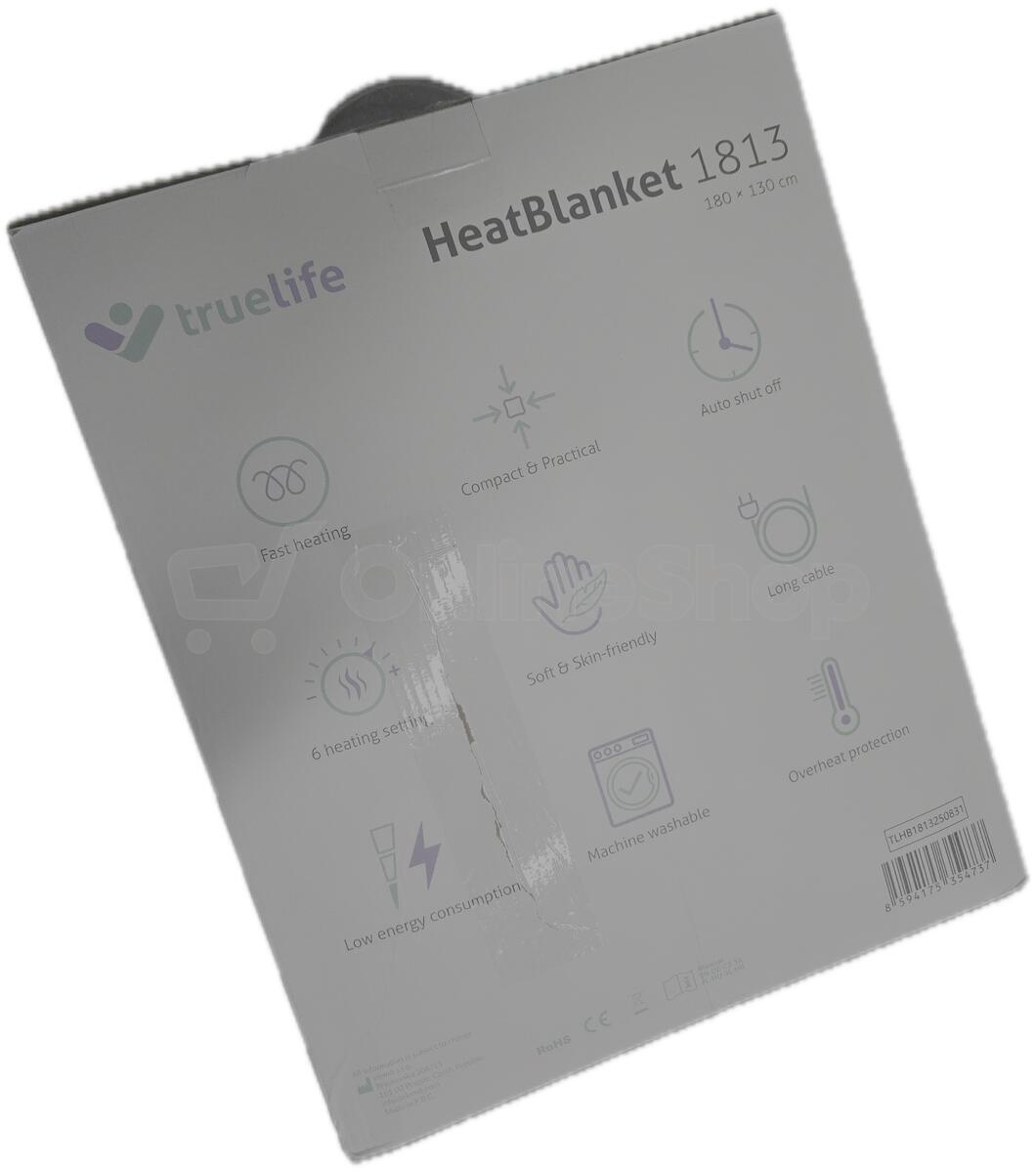 Vyhřívací dečka TrueLife HeatBlanket 1813 | Skutečná fotografie prodávaného kusu