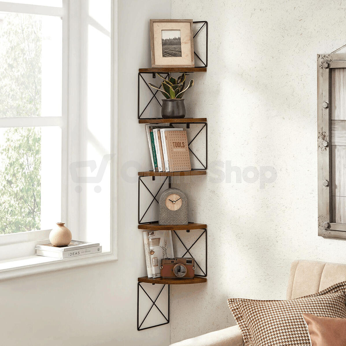 Polička, mdf, hnědá, ABP-E1051 OLW Autronic