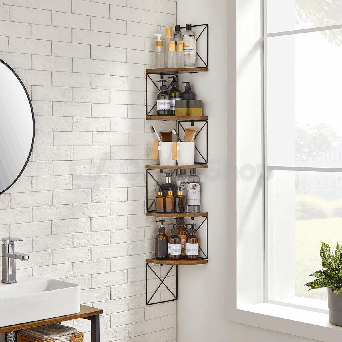Polička, mdf, hnědá, ABP-E1051 OLW Autronic