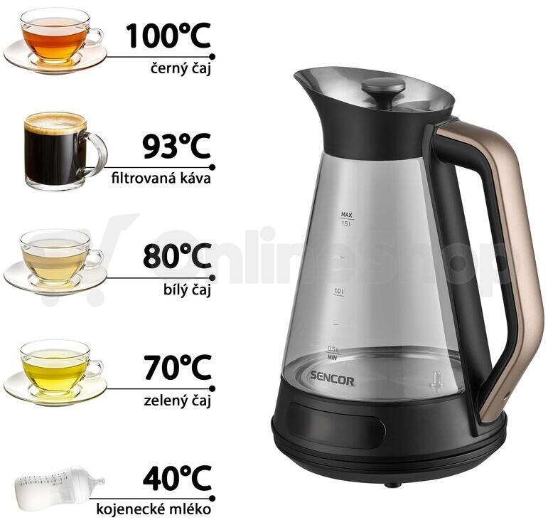 Chytrá konvice s termoregulací Sencor SWK 1595BK