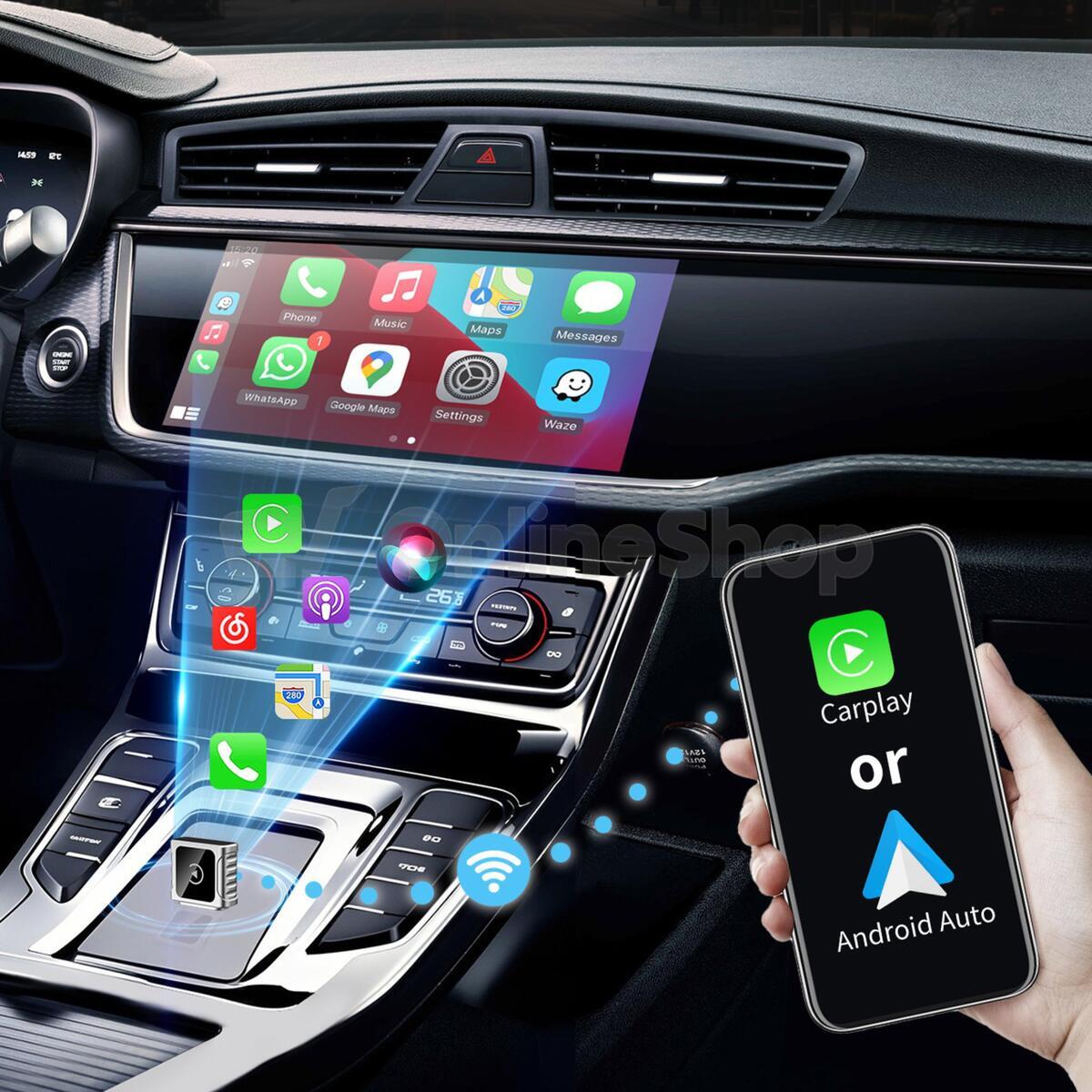 SWISSTEN CARLINK ADAPTER - APPLE CARPLAY / ANDROID AUTO (+ ADAPTER USB-A / USB-C)