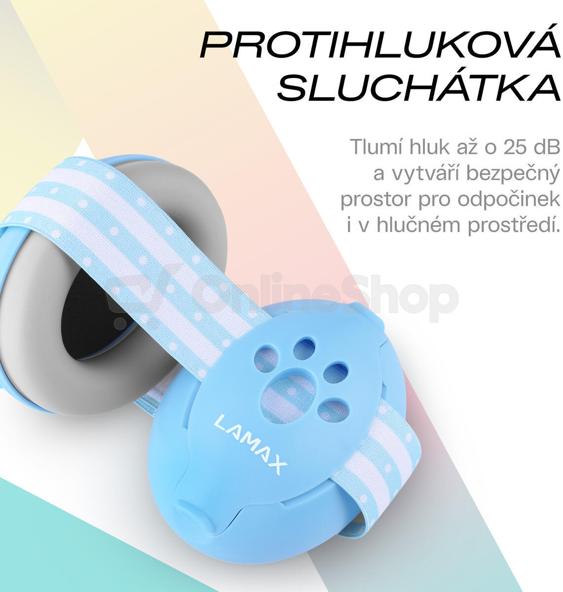 Protihluková sluchátka LAMAX BabyMuffs1, modrá