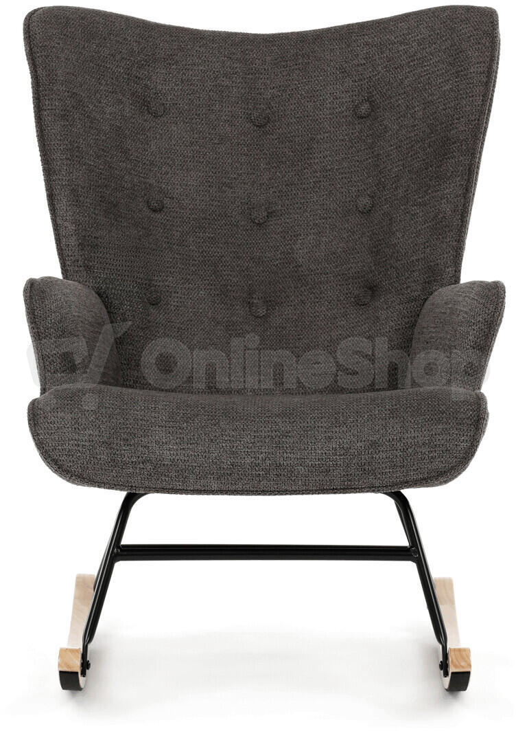 Houpací křeslo, šedá, látka, AK-373 GREY2 Autronic