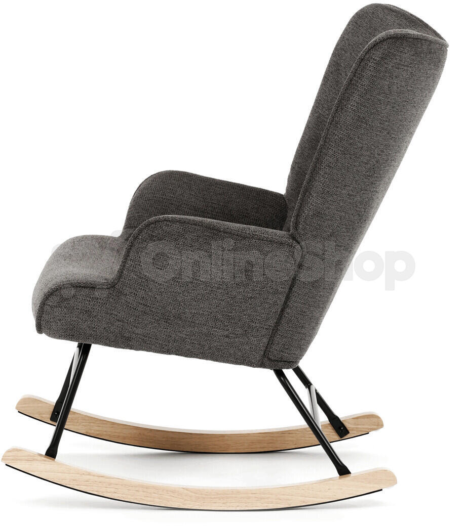 Houpací křeslo, šedá, látka, AK-373 GREY2 Autronic