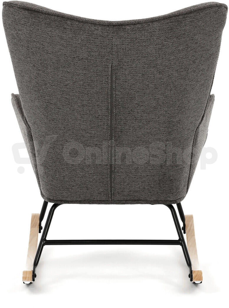 Houpací křeslo, šedá, látka, AK-373 GREY2 Autronic