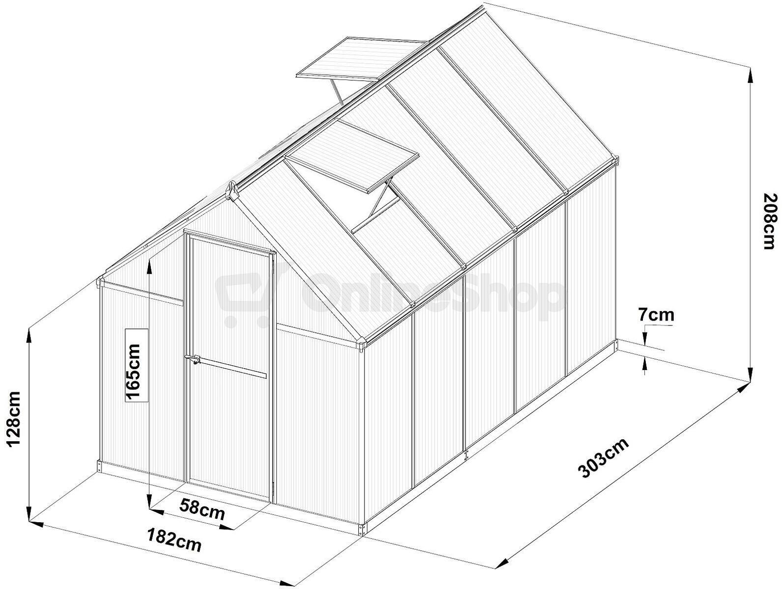Skleník LANITPLAST SARANA 6x10 PC 4 mm černý LG4333