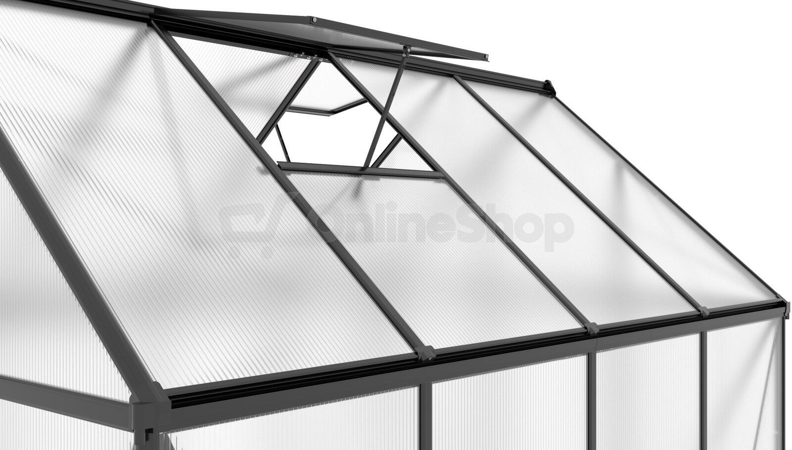 Skleník LANITPLAST SARANA 6x8 PC 4 mm černý LG4334