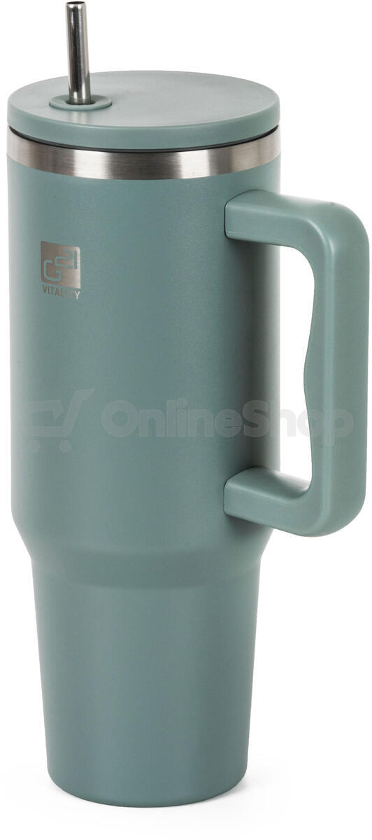 Termohrnek G21 FlowCup 1200 ml - eukalyptově zelený