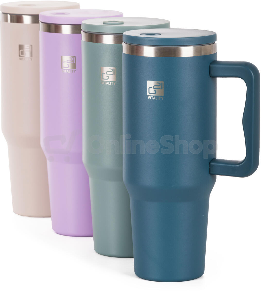 Termohrnek G21 FlowCup 1200 ml - eukalyptově zelený