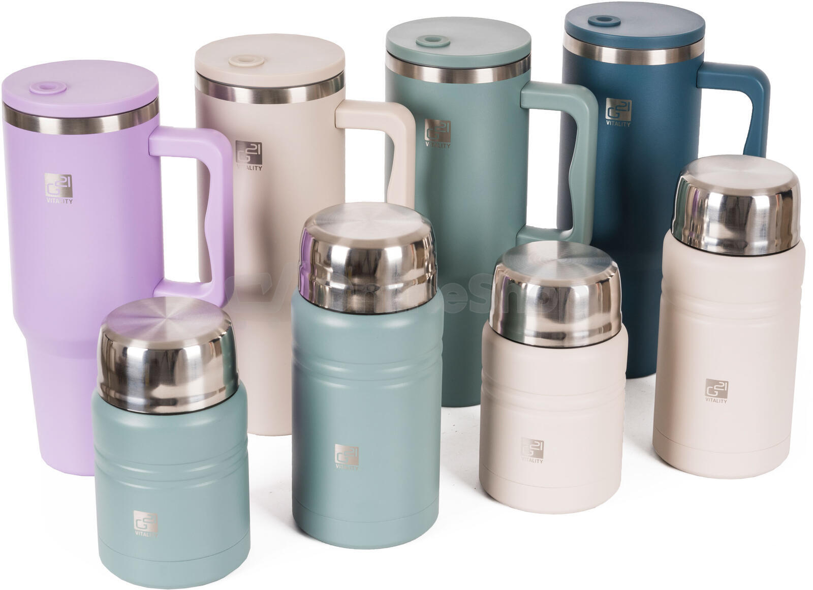 Termohrnek G21 FlowCup 1200 ml - eukalyptově zelený
