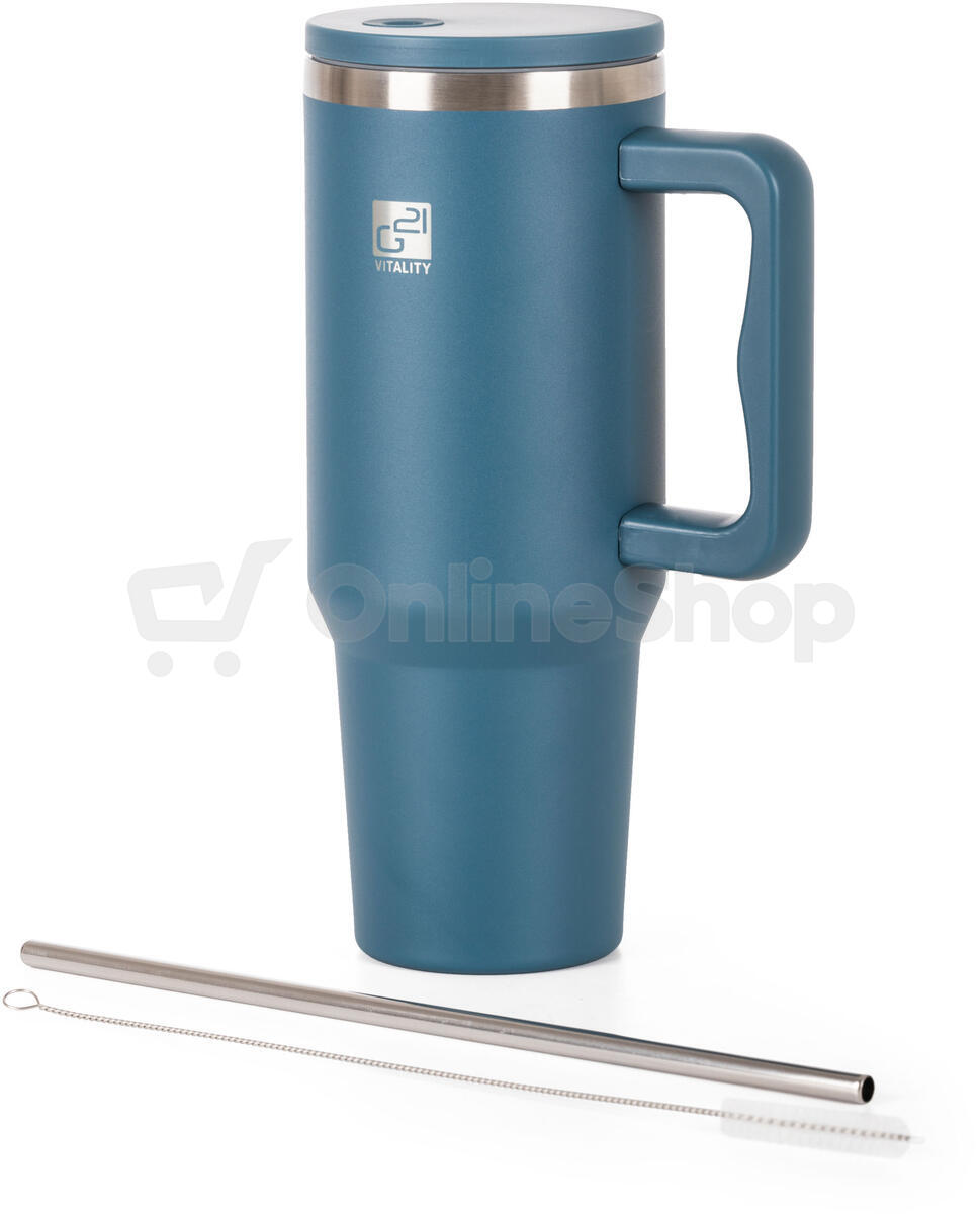 Termohrnek G21 FlowCup 1200 ml - grafitově modrý
