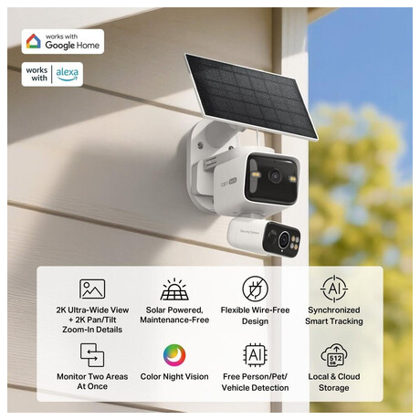 TP-Link Tapo C645D KIT 2x&nbsp;2K, venkovní, IP&nbsp;PTZ, WiFi, přísvit, sol. panel (foto 4)