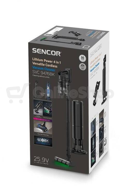 Tyčový vysavač Sencor SVC 9476BK Aqua Spin