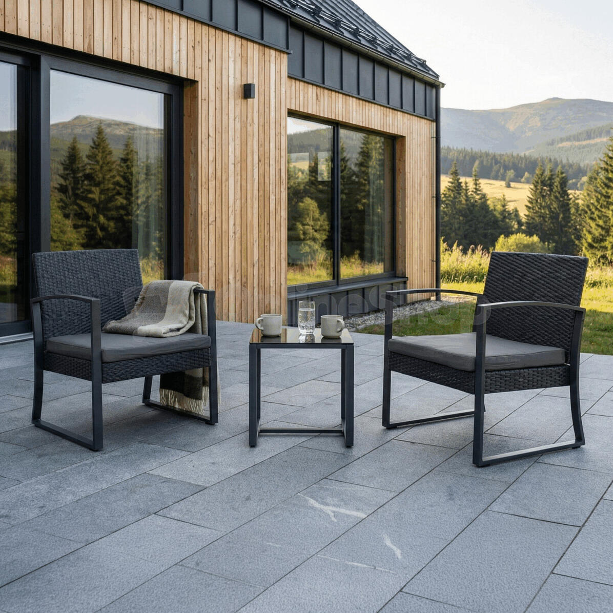 Zahradní set Autronic AZS-H1111 GREY 1+2, šedá