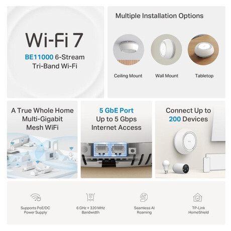 TP-Link Wifi7 home mesh Deco BE65-PoE(3-pack)