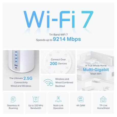 TP-Link Wifi7 home mesh Deco BE65-PoE(3-pack)