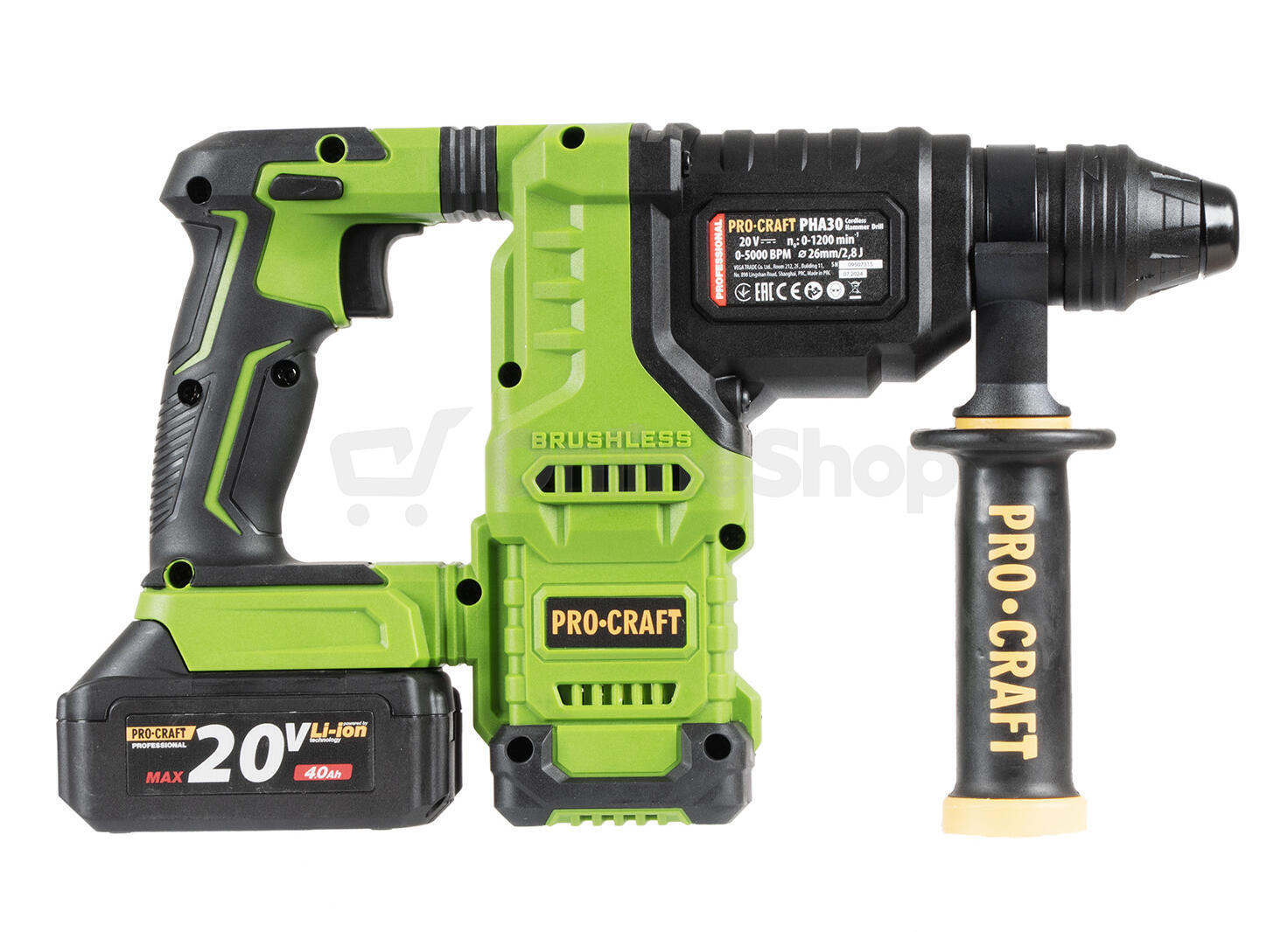 Aku vrtací kladivo Procraft PHA30-1B SDS Plus / PHA30-1B