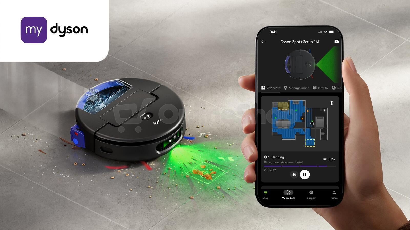 Robotický mop a vysavač Dyson Spot+Scrub™ Ai