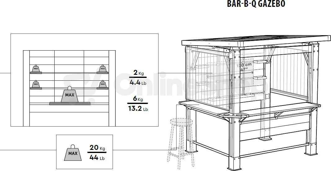 Zahradní altán Keter BAR-B-Q Gazebo