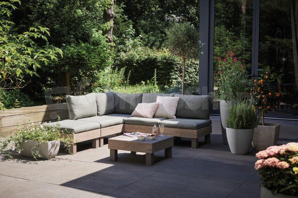 Zahradní nábytek Keter Elements 5místný modulární set ashwood
