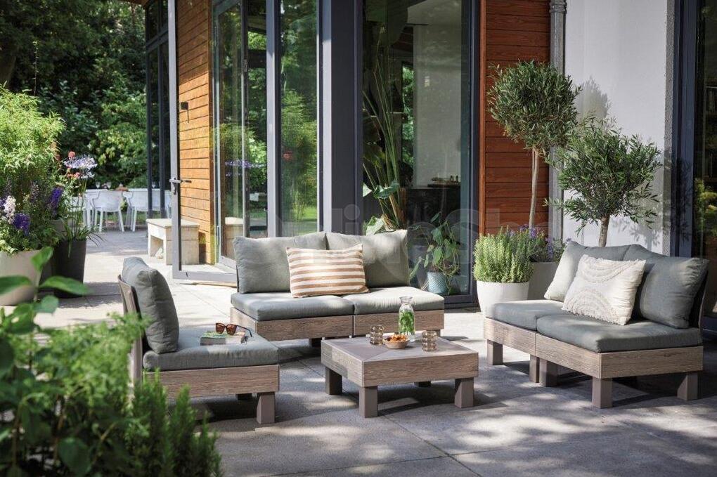 Zahradní nábytek Keter Elements 5místný modulární set ashwood