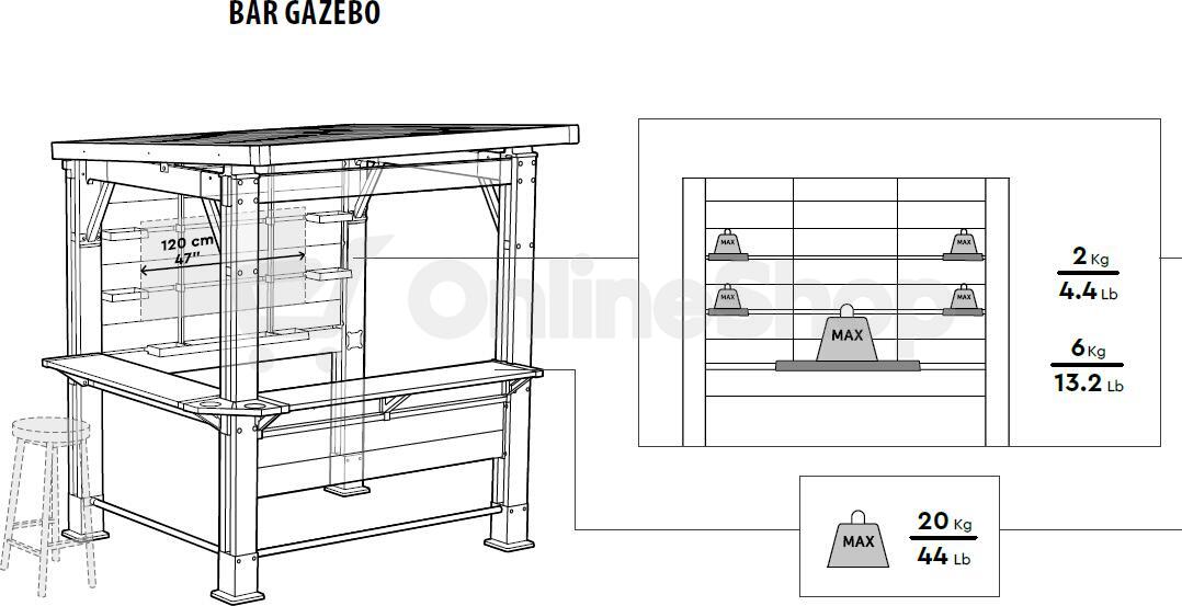 Zahradní altán Keter Bar Gazebo