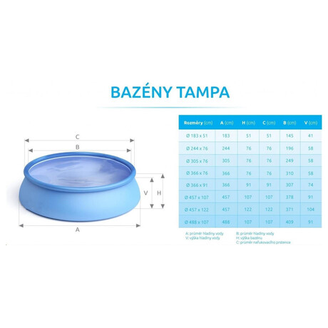 Marimex bazn Tampa 1,83x0,51 m bez psluenstv (10340090)
