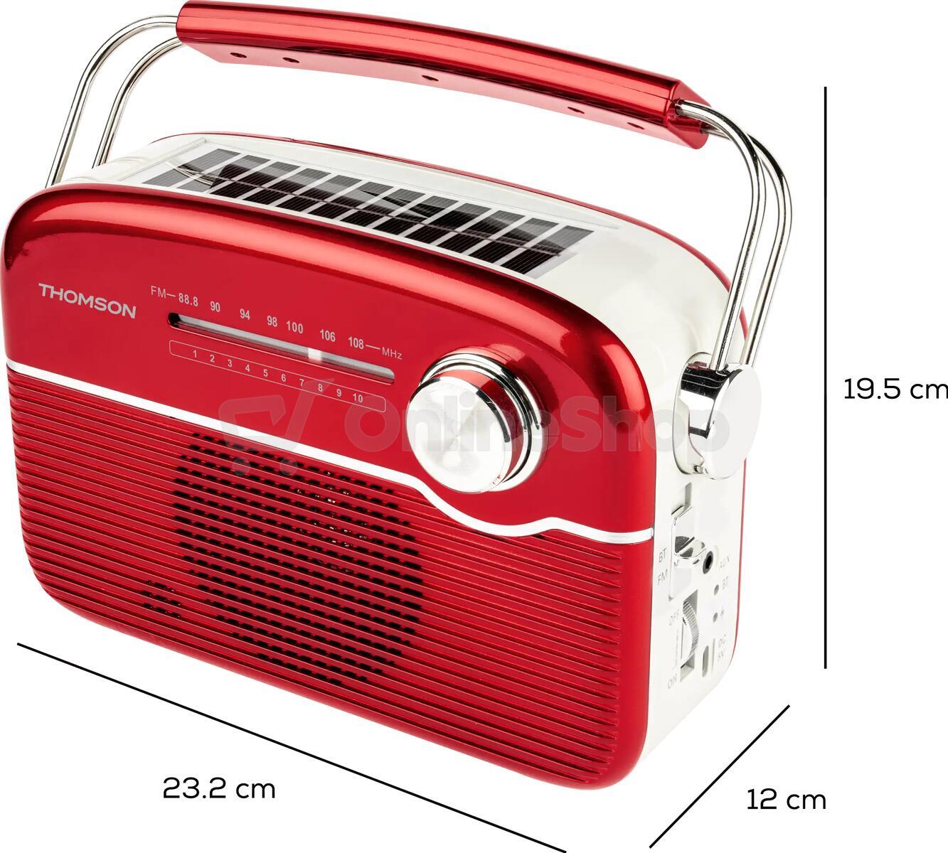 Radiopřijímač BigBen Thomson RTS450BTR, červený