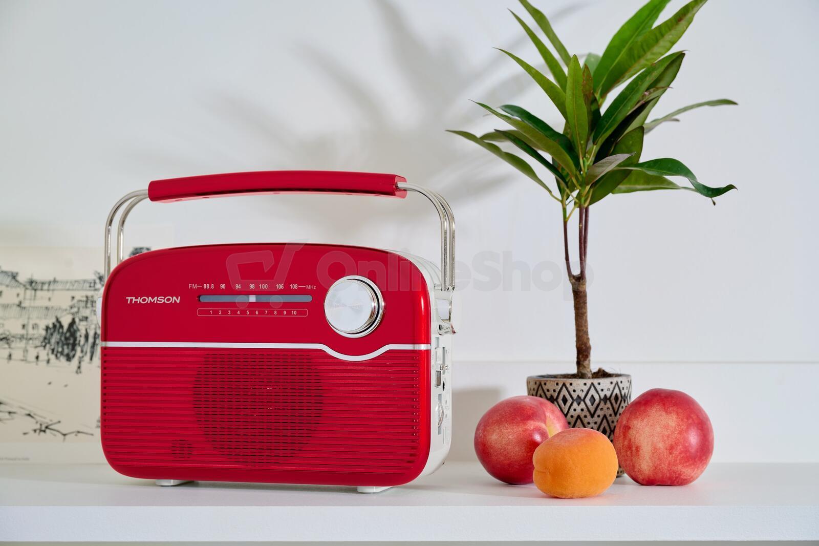 Radiopřijímač BigBen Thomson RTS450BTR, červený