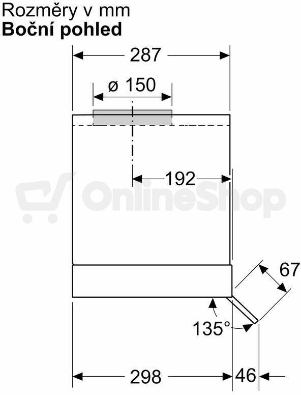 Odsavač par Bosch DBB65CC60 Serie 4
