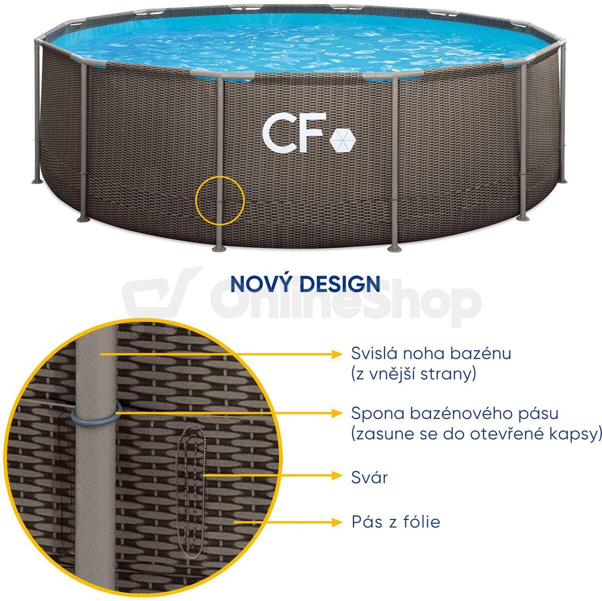 Bazén CF FRAME ratan - 366 x 122 cm