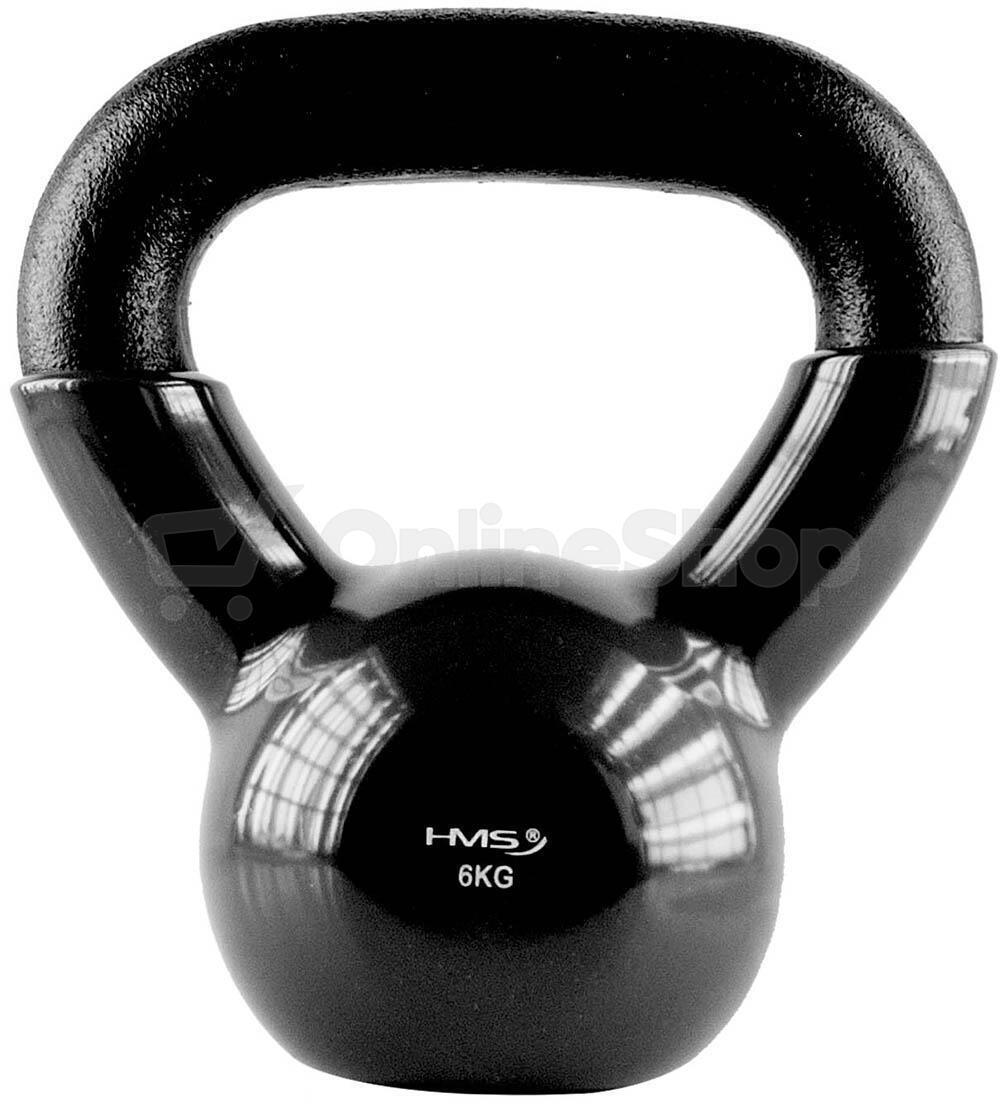 Kettlebell pokrytý vinylem HMS KNV06 6 kg, černý