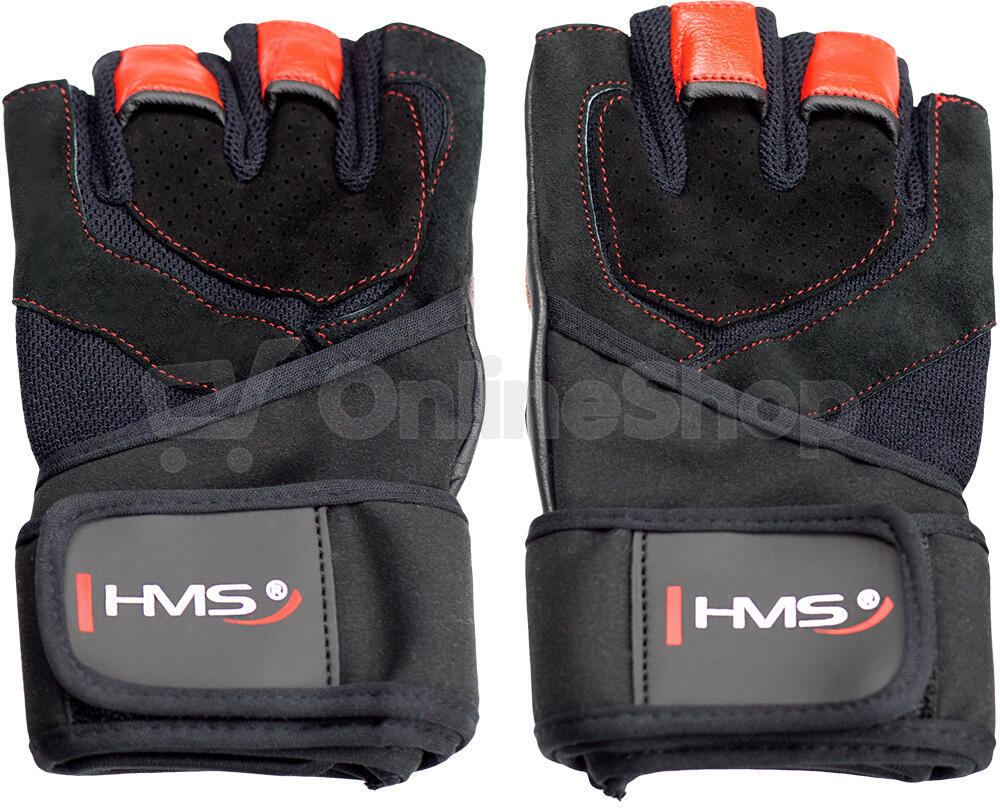 FITNESS RUKAVICE ČERVENÉ RST01 HMS