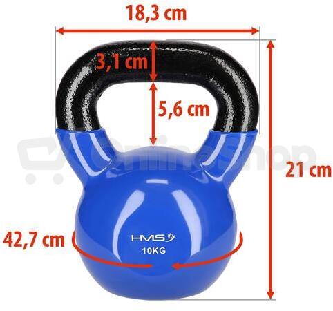 Kettlebel HMS KN 10 kg pokrytý vinylem