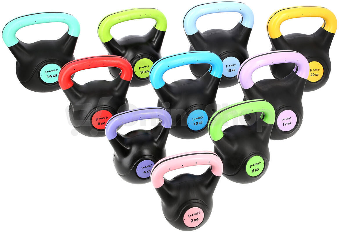 Kompozitový kettlebell HMS KPC08 Vin-Bell 8 kg červený