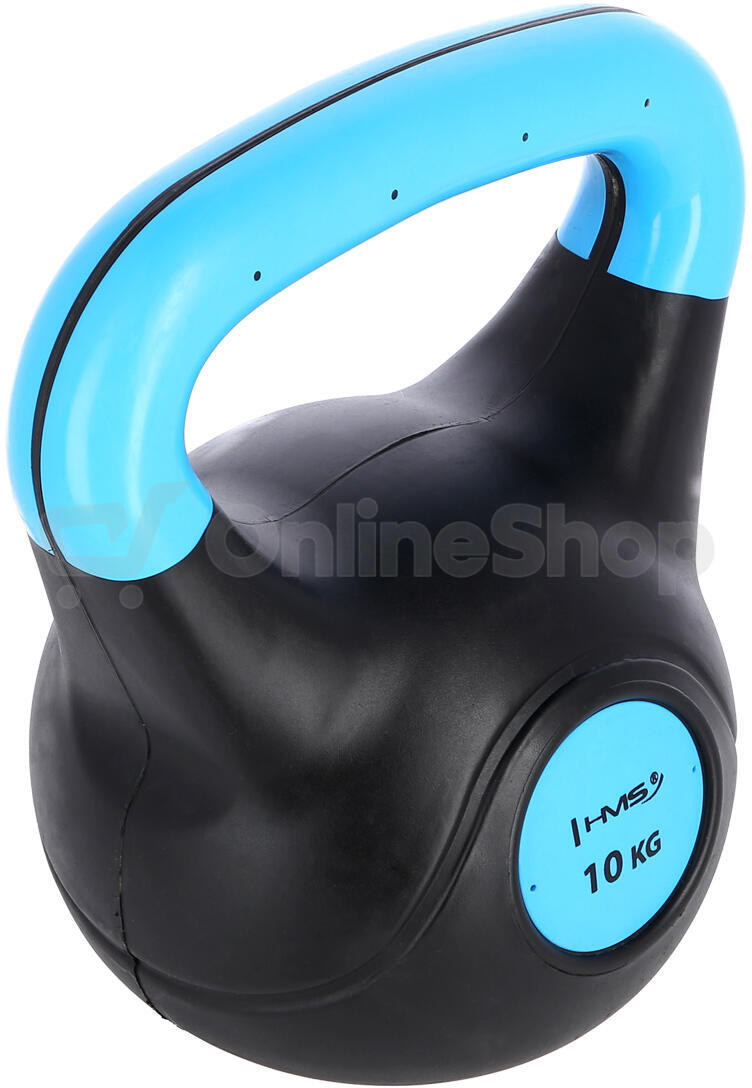Kompozitový kettlebell HMS KPC10 Vin-Bell 10 kg modrý