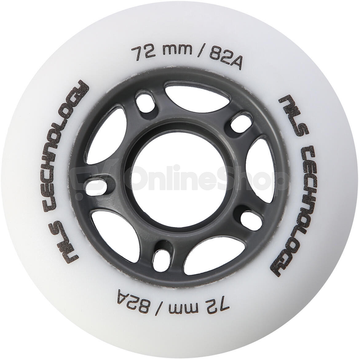 Matná kolečka NILS Extreme PU 72x24 82A, bílá, 4 ks
