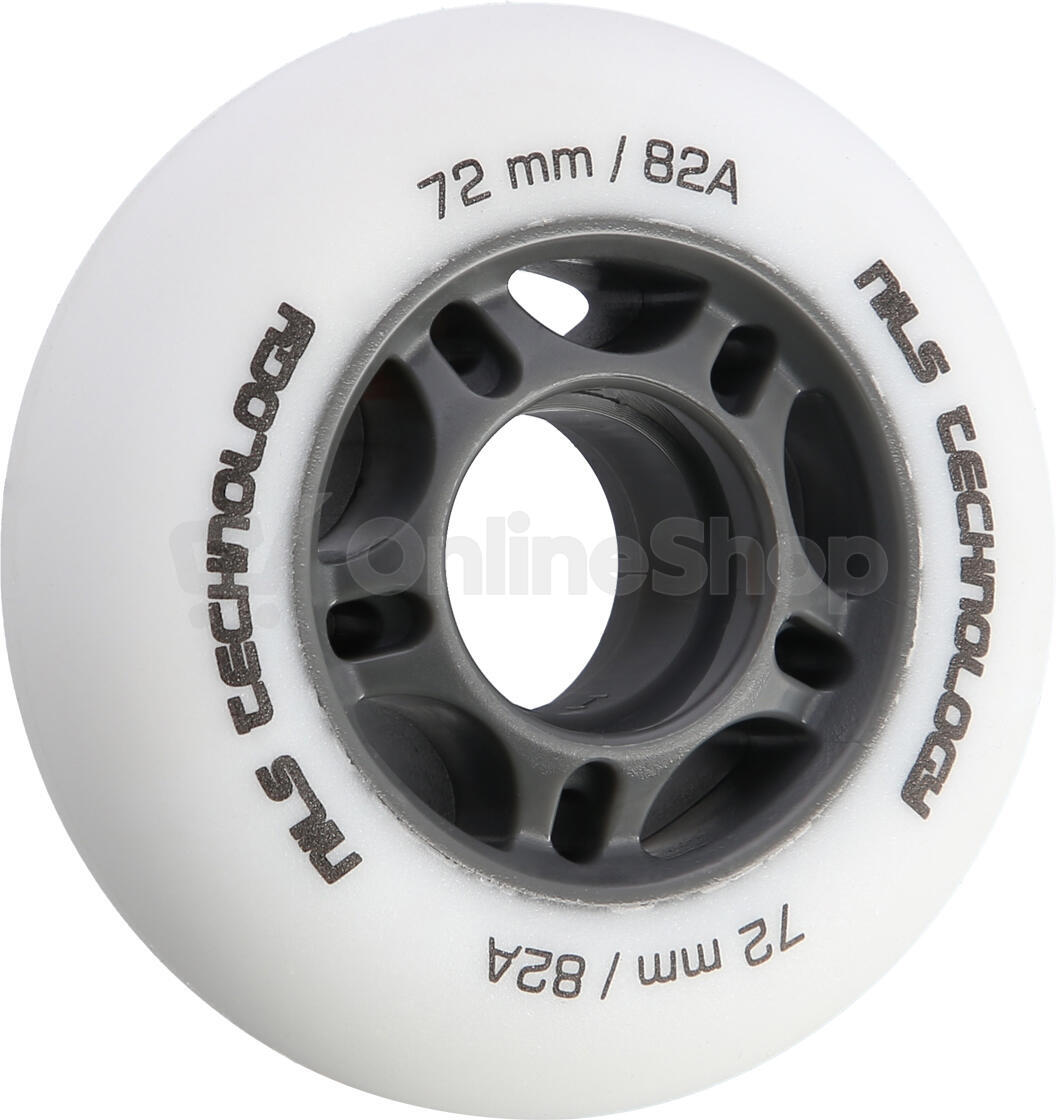 Matná kolečka NILS Extreme PU 72x24 82A, bílá, 4 ks