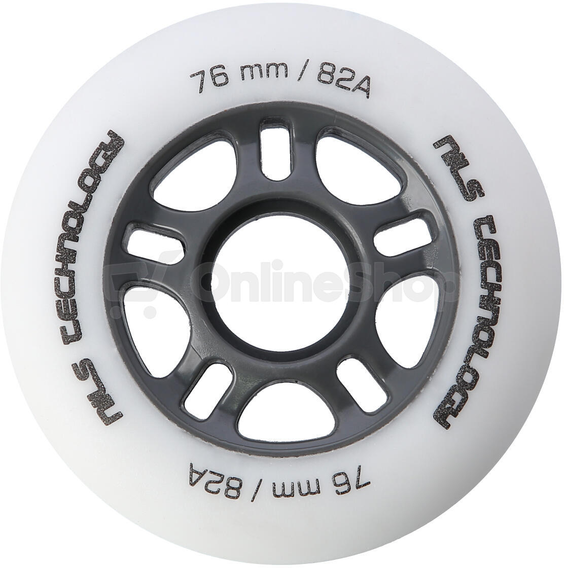 Matná kolečka NILS Extreme PU 76x24 82A, bílá, 4 ks