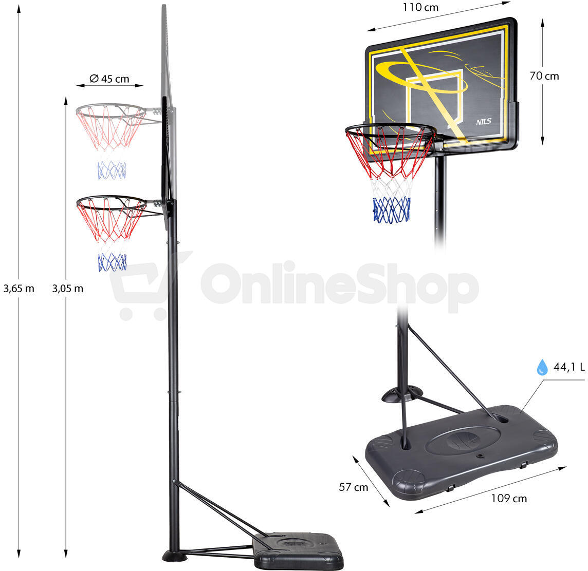 Basketbalový koš NILS ZDK019E