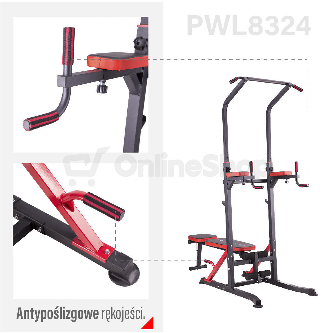 Multifunkční bradla s lavicí HMS PWL8324