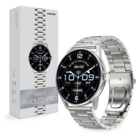 Aligator Watch AMOLED PRO, stříbrné (foto 9)