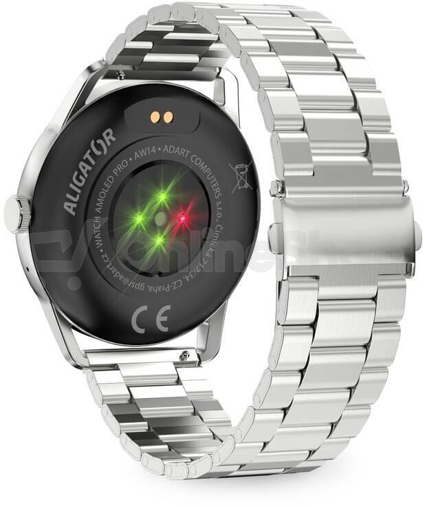 Chytré hodinky ALIGATOR Watch AMOLED PRO, stříbrné