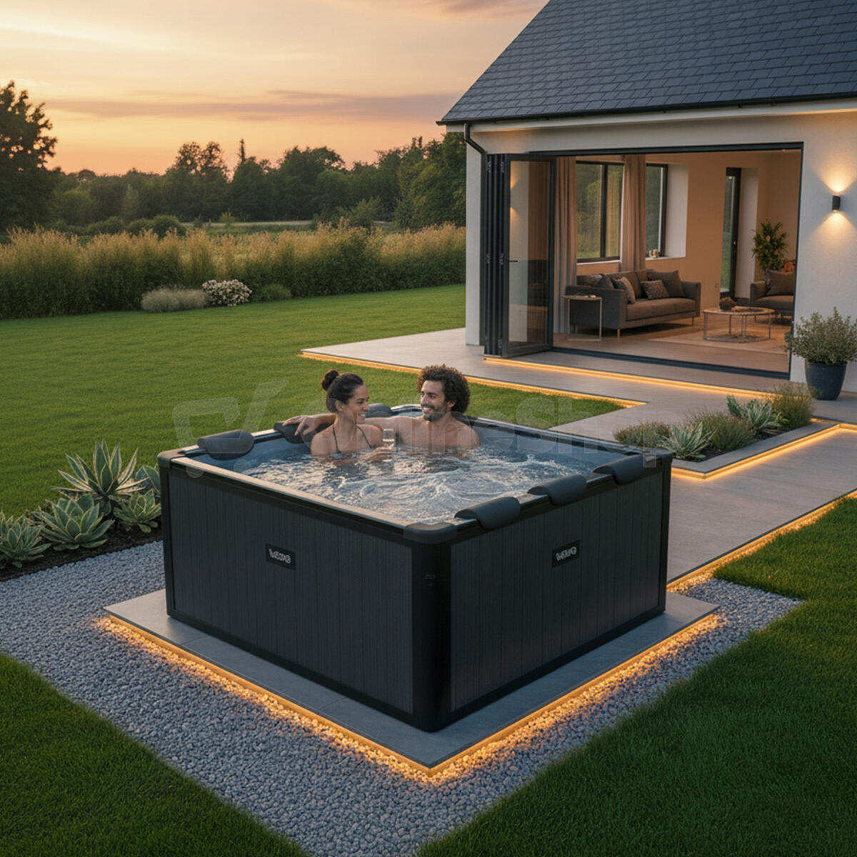 Vířivý bazén CF Wave ADRIATIC 6 BLACK WOOD