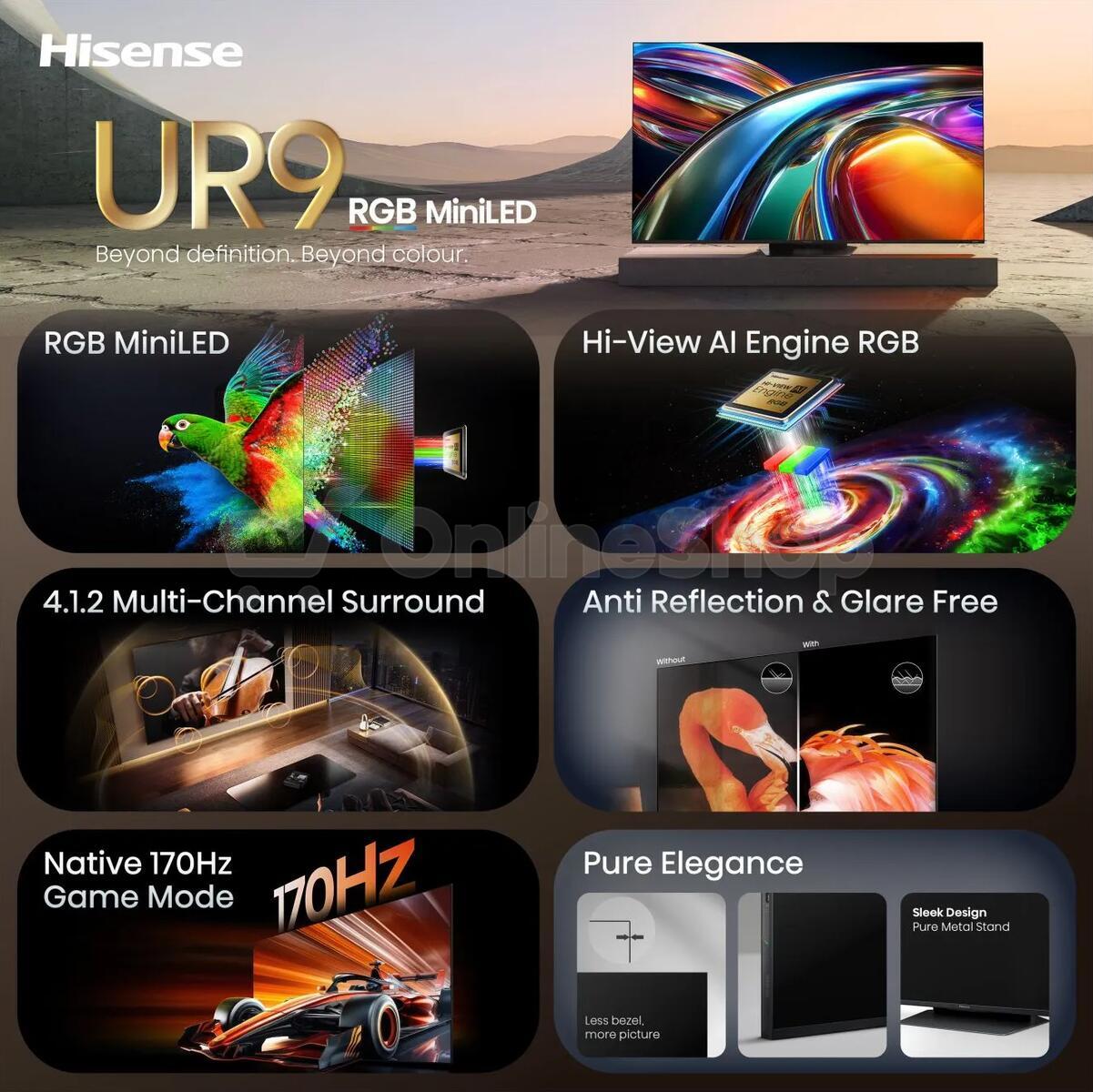 RGB MiniLED TV Hisense 65UR9S