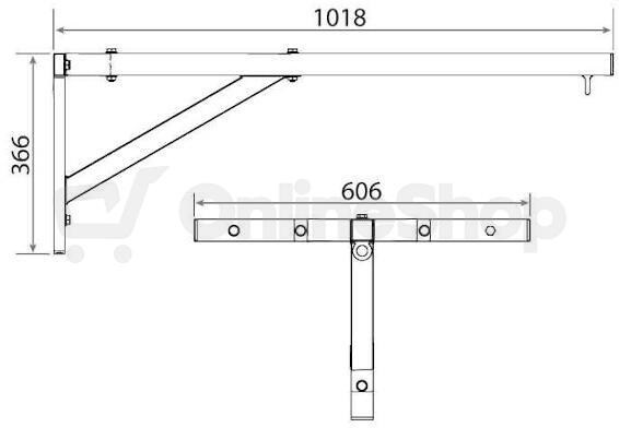 Nástěnný držák boxovacího pytle DBX BUSHIDO 102 cm, 150 kg